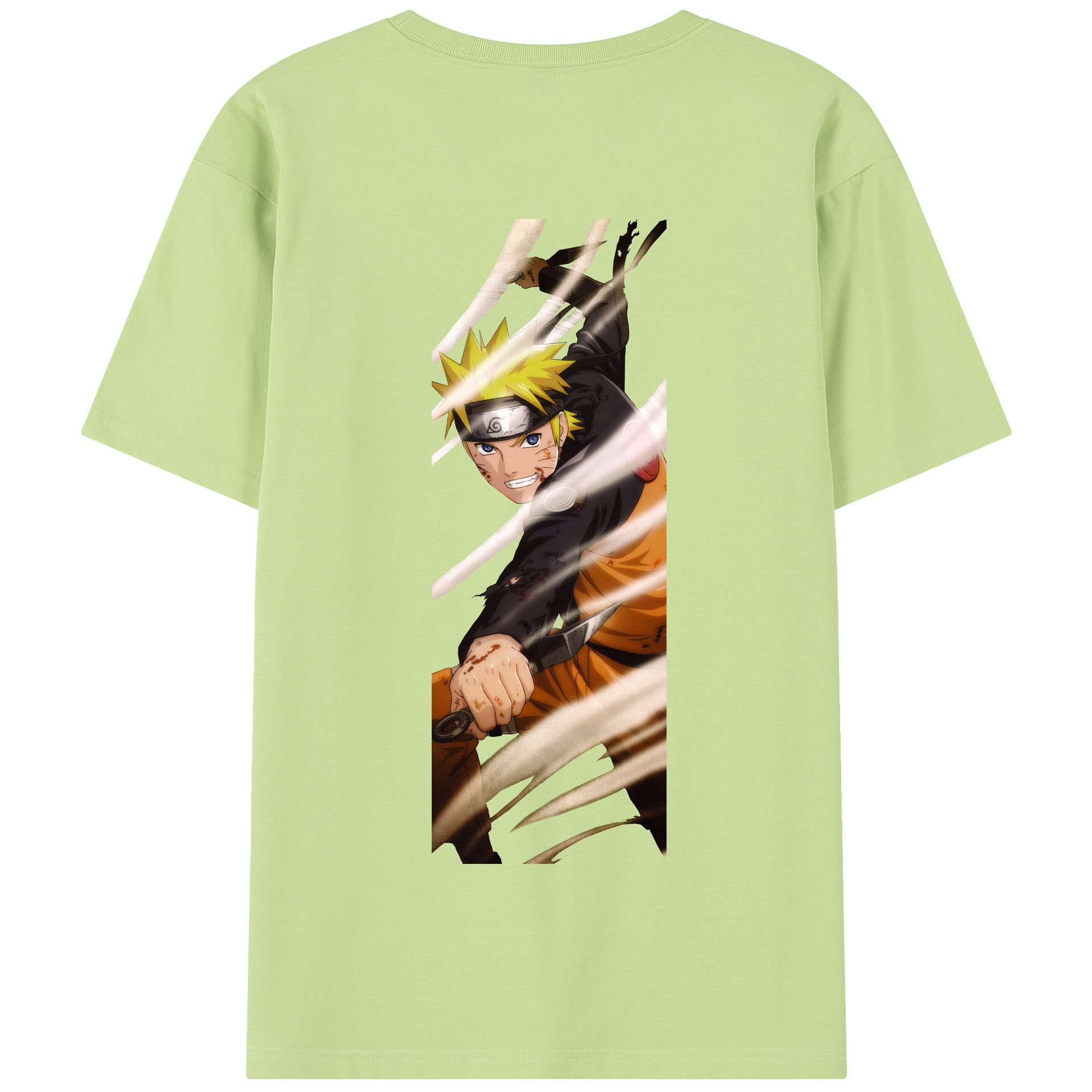 （画像用） NARUTO -ナルト- うずまき ナルト Uzumaki Naruto 綿100％半袖Tシャツ（背面プリント）